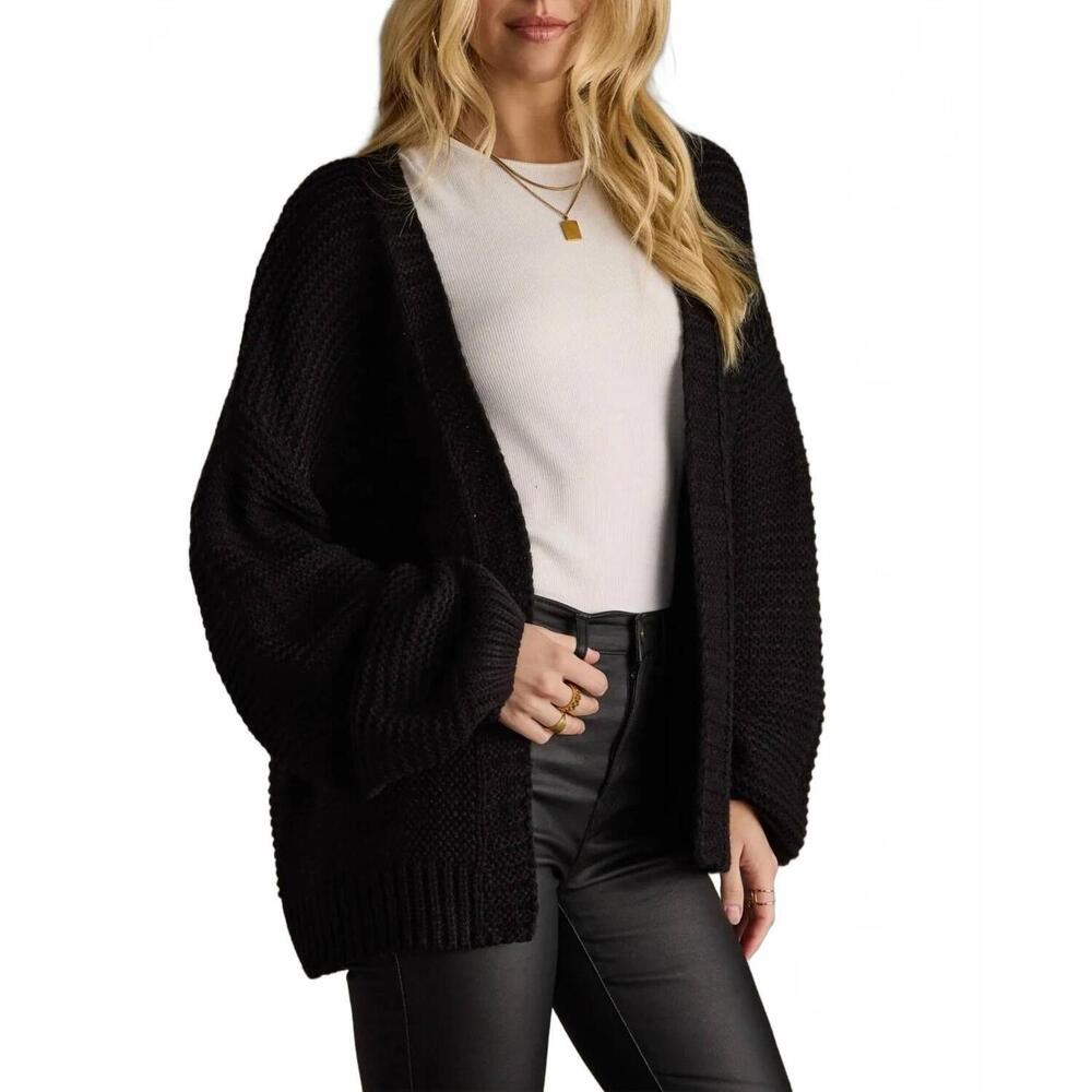 NEW PANACHE ski knit cardigan in black